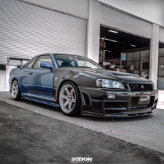 Seibon Carbon Fiber Fender Pair Nissan Skyline R34 1999-2001 | FF9901NSR34-NSM