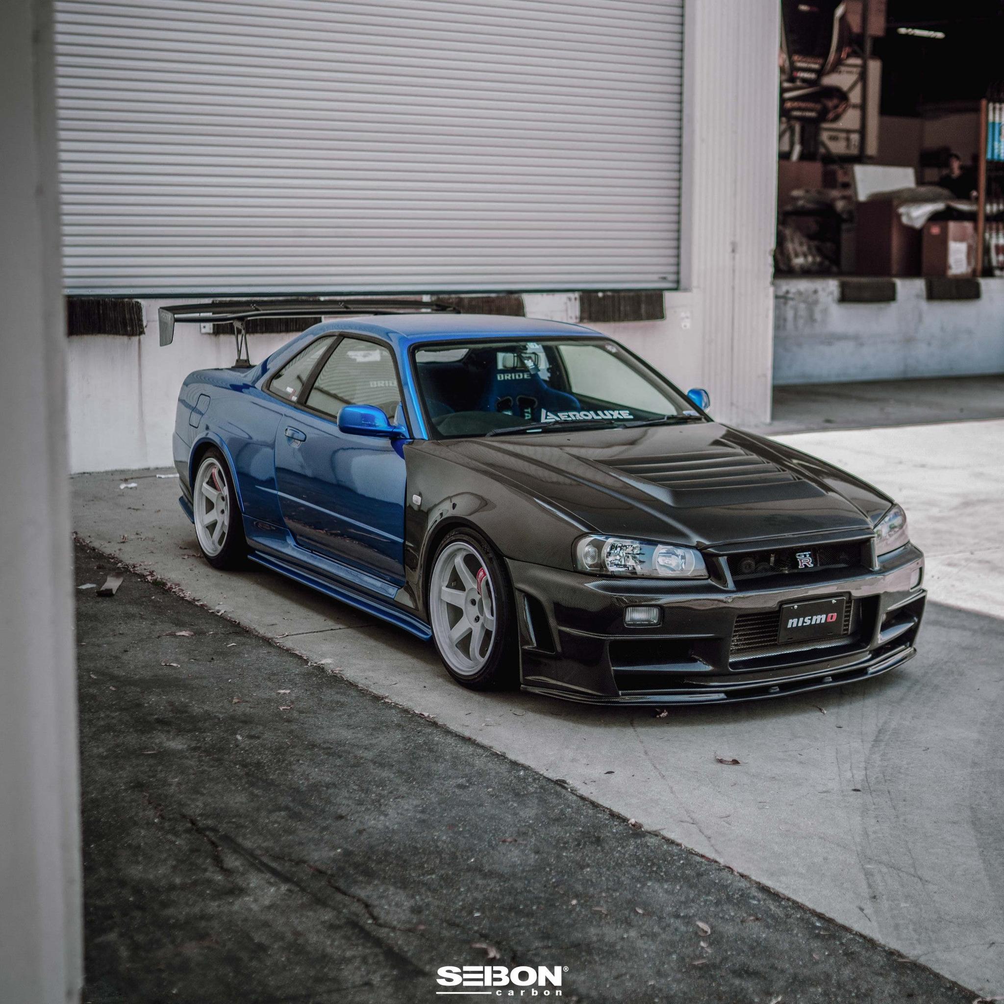 Seibon DS Carbon Fiber Hood Nissan Skyline R34 GT-R 1999-2002 | HD9901NSR34-DS