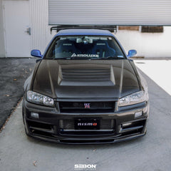 Seibon DS Carbon Fiber Hood Nissan Skyline R34 GT-R 1999-2002 | HD9901NSR34-DS