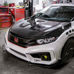 Seibon MR-Style Carbon Fiber Hood Honda Civic Coupe/Sedan/Hatchback 2016-2021 | HD16HDCV-MR