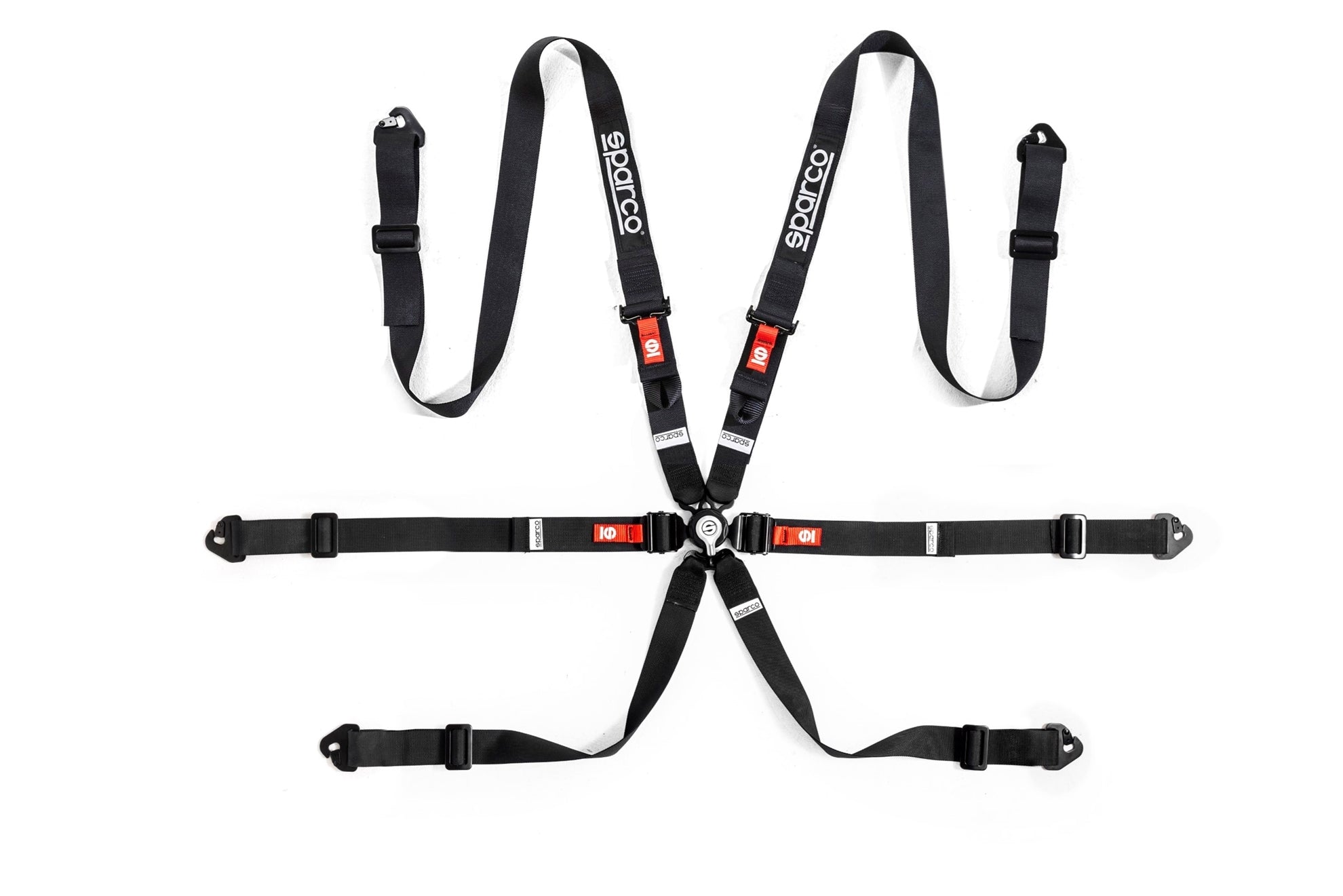 Sparco Belt H-2 PD 6-Point 2in Harness - Black | BRN0002B0K0100N