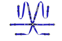 Sparco Belt H-2 PD 6pt 2in Blue Harness - Blue | BRN0002B0B0100N