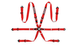 Sparco Belt H-2 PD 6pt 2in Harness - Red | BRN0002B0R0100N
