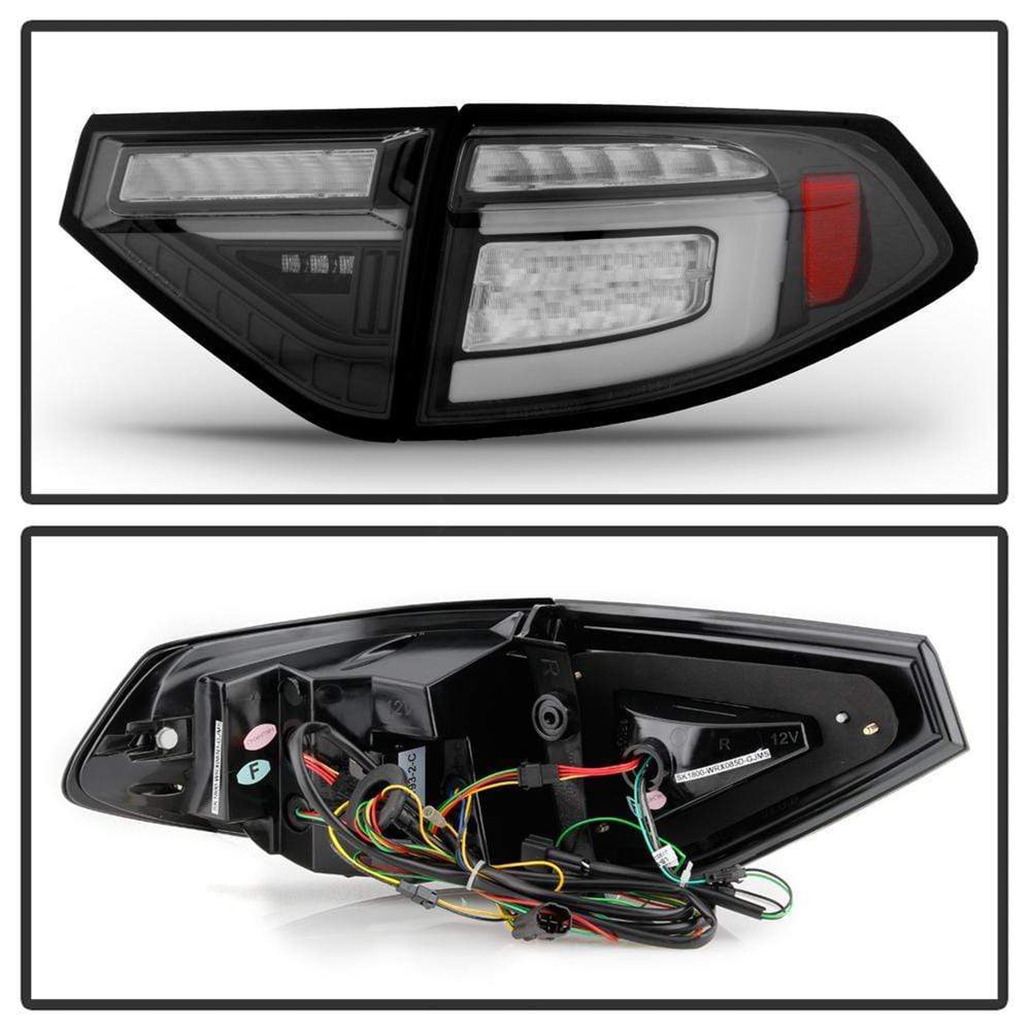 Spyder LED Tail Lights Seq Signal Black Subaru WRX Hatchback 2008-2014 | 5086730