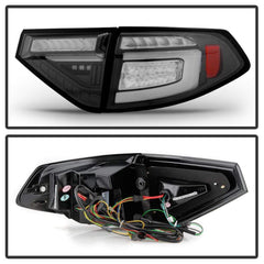 Spyder LED Tail Lights Seq Signal Black Subaru WRX Hatchback 2008-2014 | 5086730