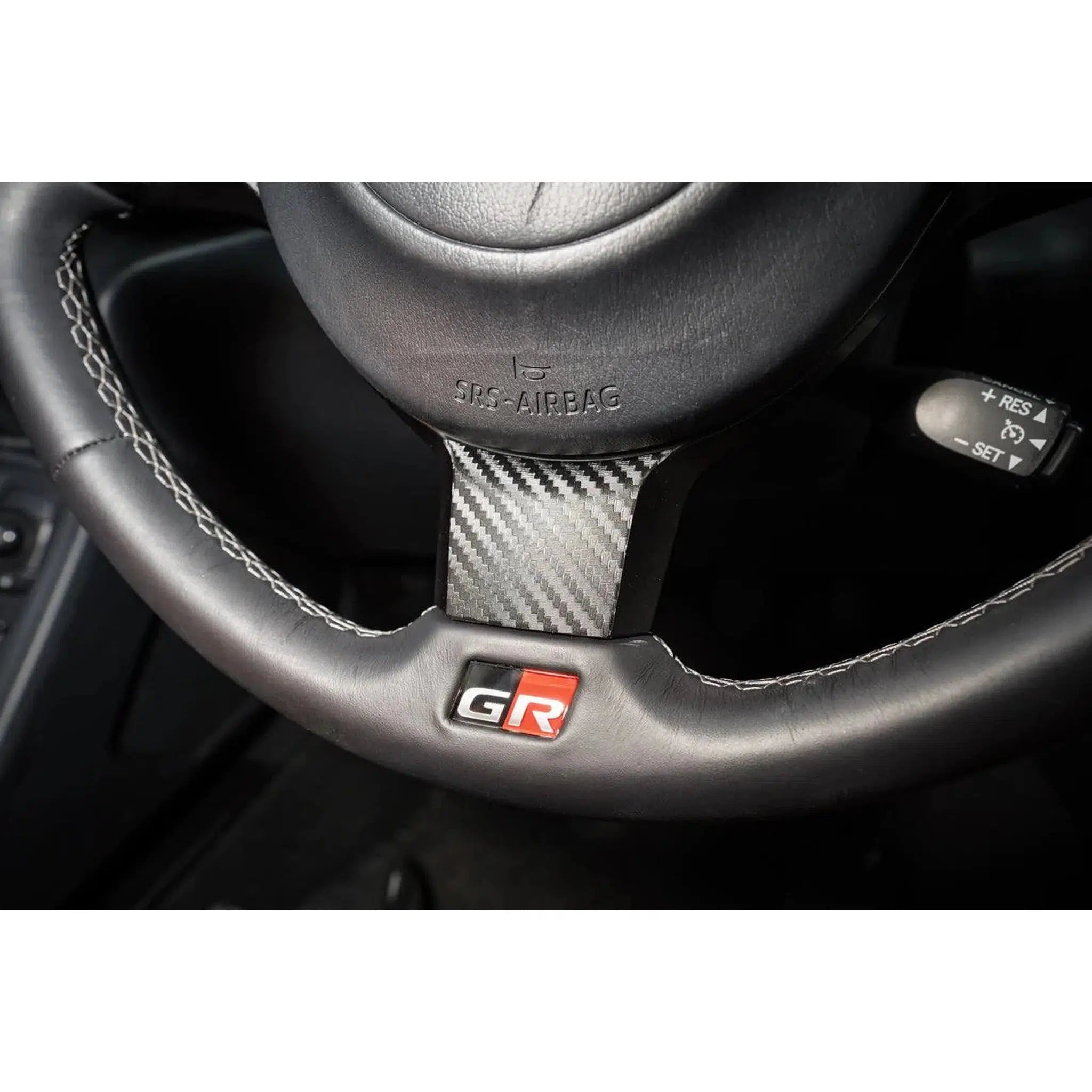 Sticker Fab Lower Steering Wheel Spoke 3D Carbon Overlay Subaru BRZ 2022+ / Toyota GR86 2022-2026