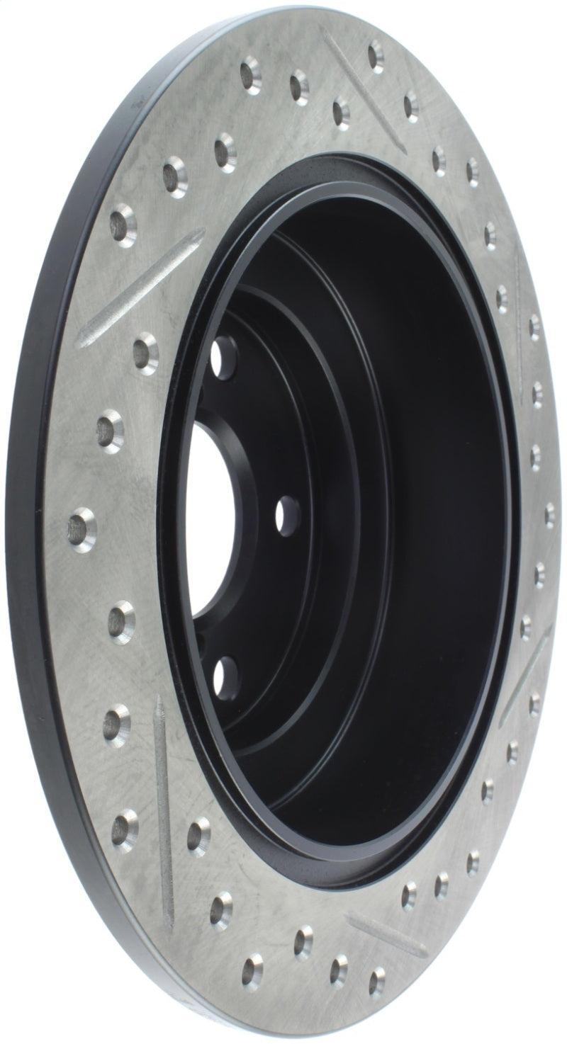 StopTech Slotted & Drilled Right Rear Rotor Subaru WRX 2002-2005 | 127.47011R