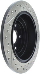 StopTech Slotted & Drilled Right Rear Rotor Subaru WRX 2002-2005 | 127.47011R