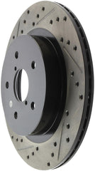 StopTech Sport Slotted & Drilled Rear Right Rotor Subaru WRX 2016-2021 w/ Eyesight Tech | 127.47037R