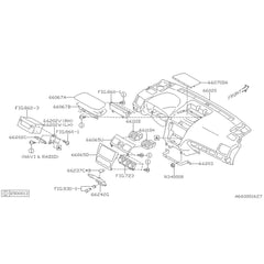 Subaru JDM Upper Display Panel w/ Tan Stitching Subaru WRX S4 SporVita | 66067VA300