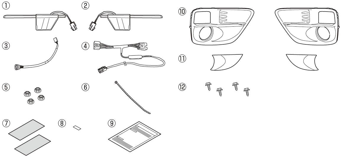 Subaru JDM WRX S4 DRL Fog Light Bezels WRX / STI 2015-2017 | 333-001-001