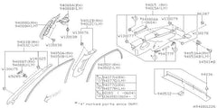 Subaru OEM A-Pillar Trim - Upper Left Grey 02-07 WRX / 04-07 STI | 94010FE013NE