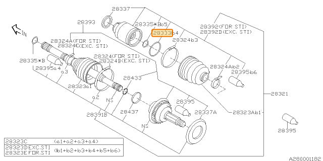 Subaru OEM Axle Circlip (02-03 WRX) | 28033AC000