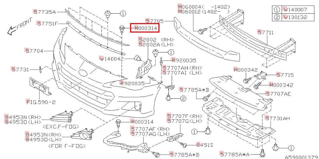Subaru OEM Bumper Cover Bolt Subaru WRX 15-26 / STI 15-21 | 901000314