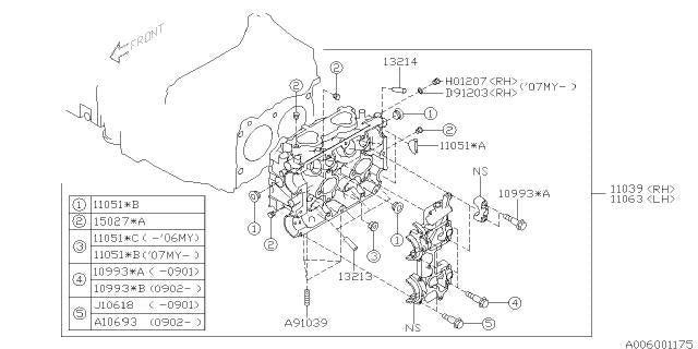 Subaru OEM Cam Cap Bolt PT120297 WRX 02-14 / STI 04-21 | 10993AA000