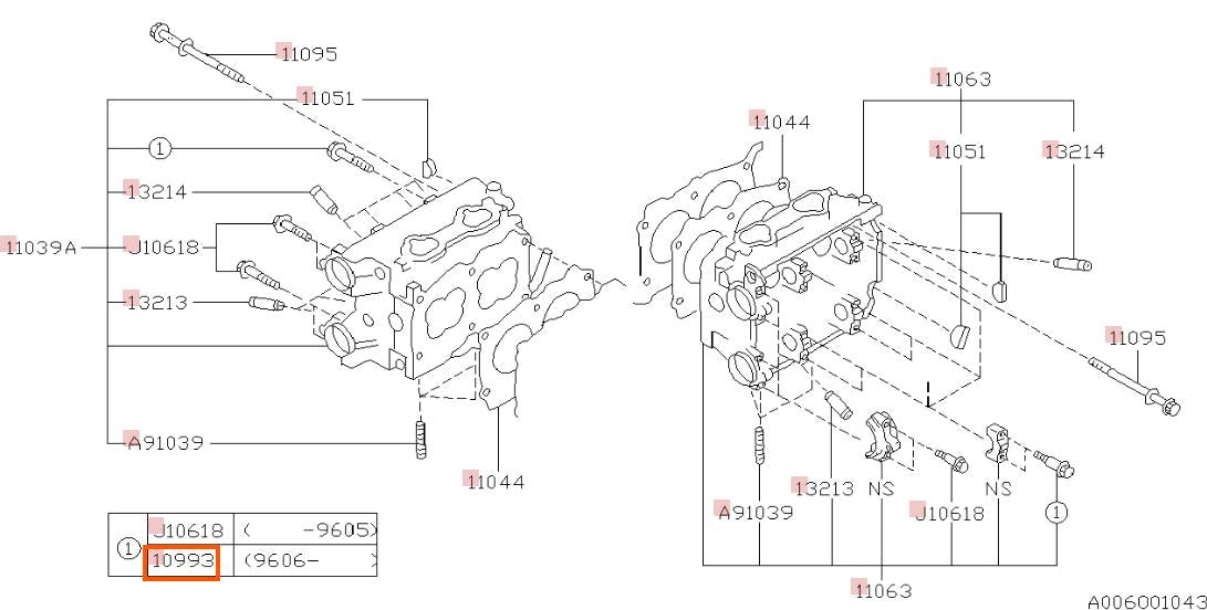 Subaru OEM Cam Cap Bolt PT120297 WRX 02-14 / STI 04-21 | 10993AA000