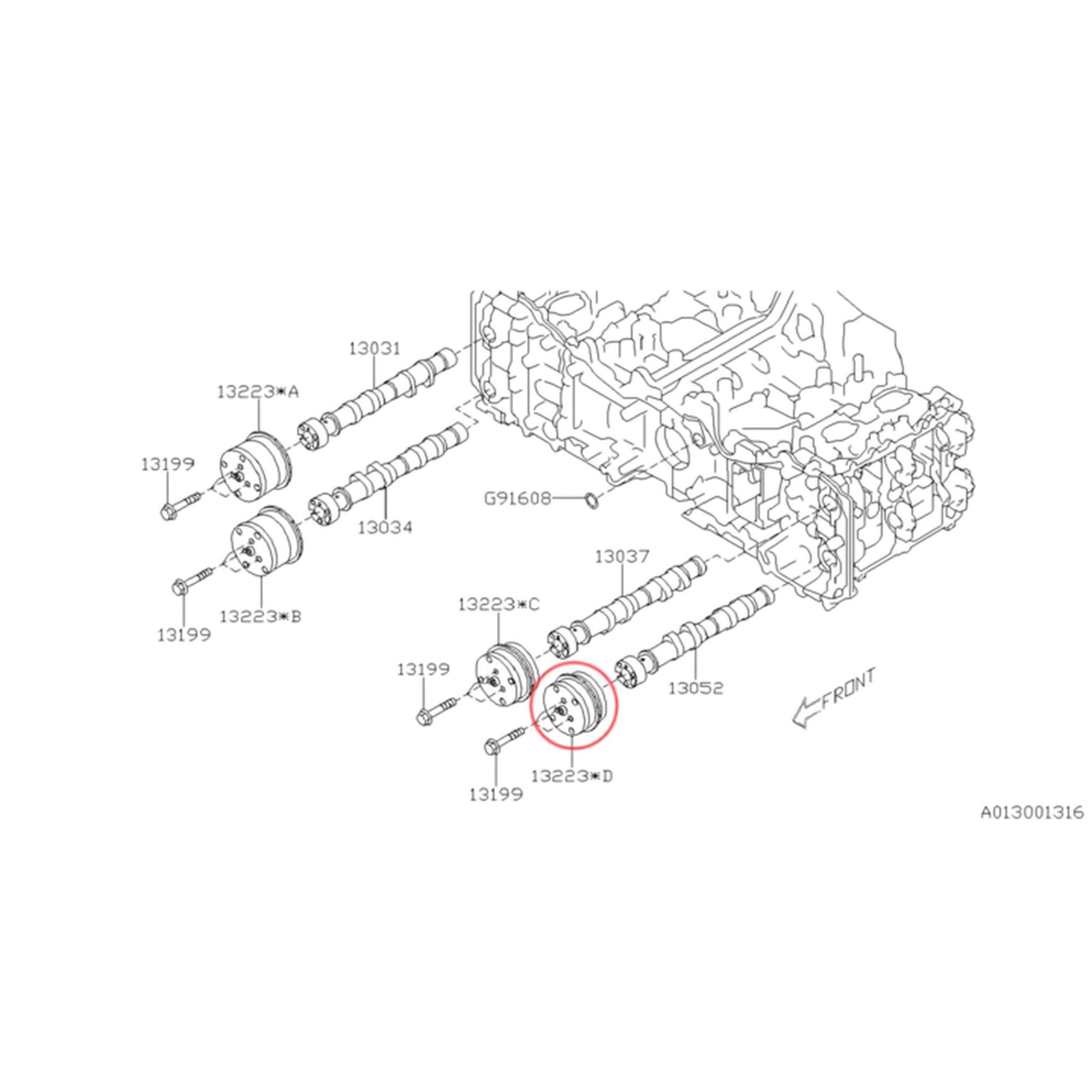 Subaru OEM Camshaft Sprocket for 2014-2016 BRZ Crosstrek Forester Impreza | 13323AA012