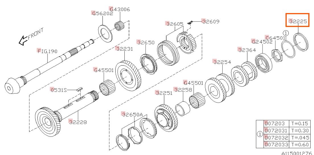 Subaru OEM Collar Driven Shaft Subaru WRX 2015-2021 / STI 2004-2021 | 32225AA000