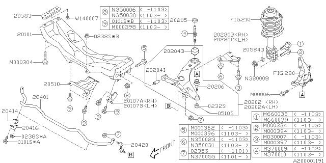 Subaru OEM Control Arm Stud Bolt WRX / STI 2008-2010 | 901370009