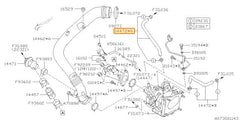 Subaru OEM Coolant Crossover Hose (10-12 Legacy) | 14472AA240