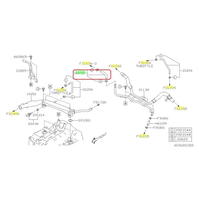 Subaru OEM Coolant Hose Subaru STI 2015-2021 | 14472AA550