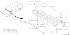 Subaru OEM Cowl Cover Clip | 909140019