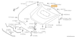 Subaru OEM Cowl Hood Seal - Front (02-07 WRX, 04-07 STI) | 57252FE010