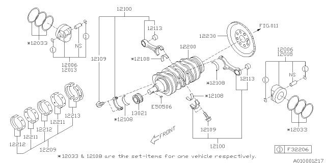 Subaru OEM Crankshaft 11-18 Forester / 13-18 Crosstrek / 12-16 Impreza | 12200AA510