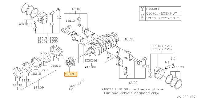 Subaru OEM Crankshaft Sprocket (10-19 Outback/Legacy) | 13021AA230