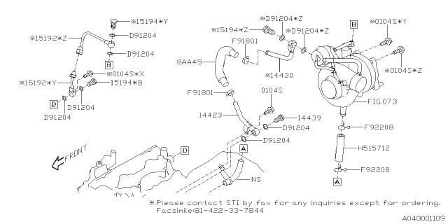 Subaru OEM Cylinder Head to Turbo Coolant Pipe WRX 05-14 / STI 05-21 | 14423AA131
