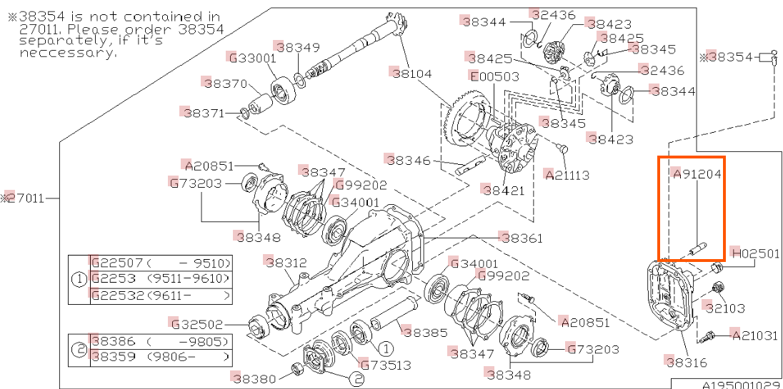 Subaru OEM Differential Stud Subaru WRX / STI / Ascent / Crosstrek / Legacy / Outback | 800812020
