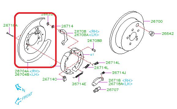 Subaru OEM Dust Shield – Left Rear 18-21 STI | 26704VA030