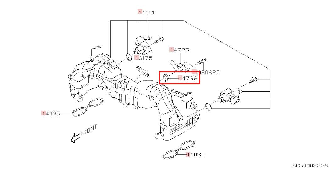 Subaru OEM EGR Valve Gasket Subaru WRX 2022-2026 | 14738AA500