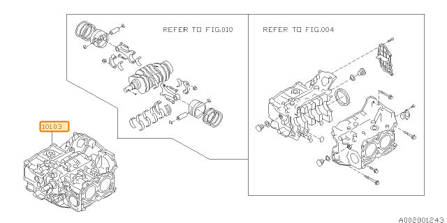 Subaru OEM EJ253 Shortblock (08 - 11 Impreza) | 10103AB820
