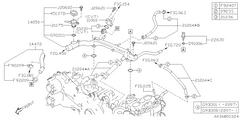 Subaru OEM Engine Coolant Hose Impreza 2017-2023 | 21204AB39A
