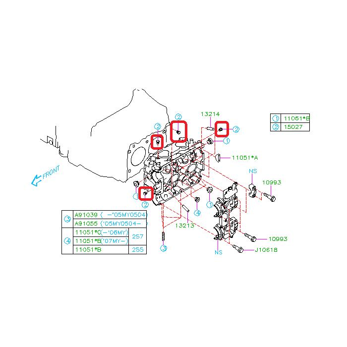 Subaru OEM Engine Expansion Plug WRX 04-25 / STI 04-21 | 15027AA133