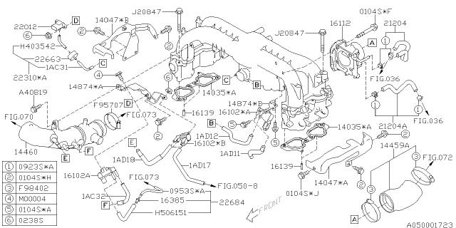 Subaru OEM Engine Intake Manifold Bolt WRX 02-14 / STI 04-21 | 808208470