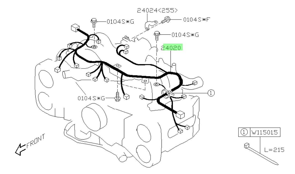 Subaru OEM Engine Wiring Harness (03-05 WRX) | 24020AD080
