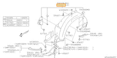 Subaru OEM Fender Liner - LH (04-05 - Sedan WRX/STI) | 59110FE072