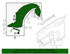 Subaru OEM Fender Liner Left Hand Subaru BRZ 2013-2020 | 59110CA011