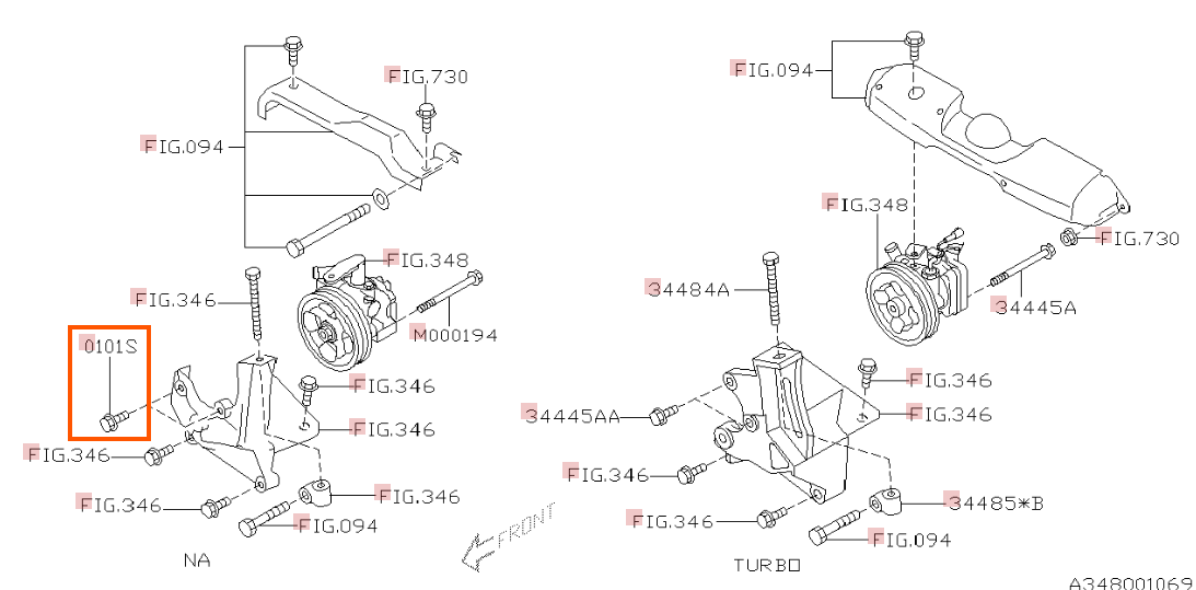 Subaru OEM Flange Bolt Subaru WRX / STI / Forester / Impreza / Legacy / Outback | 010108257