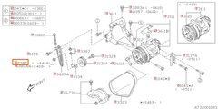 Subaru OEM Flange Nut Belt Drive Idler Pulley to Mount Subaru WRX / STI / BRZ / Crosstrek | 902380006