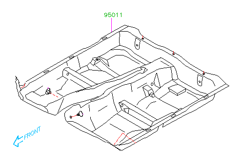 Subaru OEM Floor Carpet - Black (06-07 WRX) | 95011FE190ML
