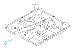 Subaru OEM Floor Carpet - Black (06-07 WRX) | 95011FE190ML