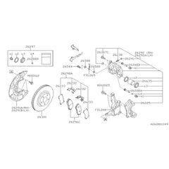 Subaru OEM Front Right Brake Caliper Subaru WRX TR 2024 | 26292VC000