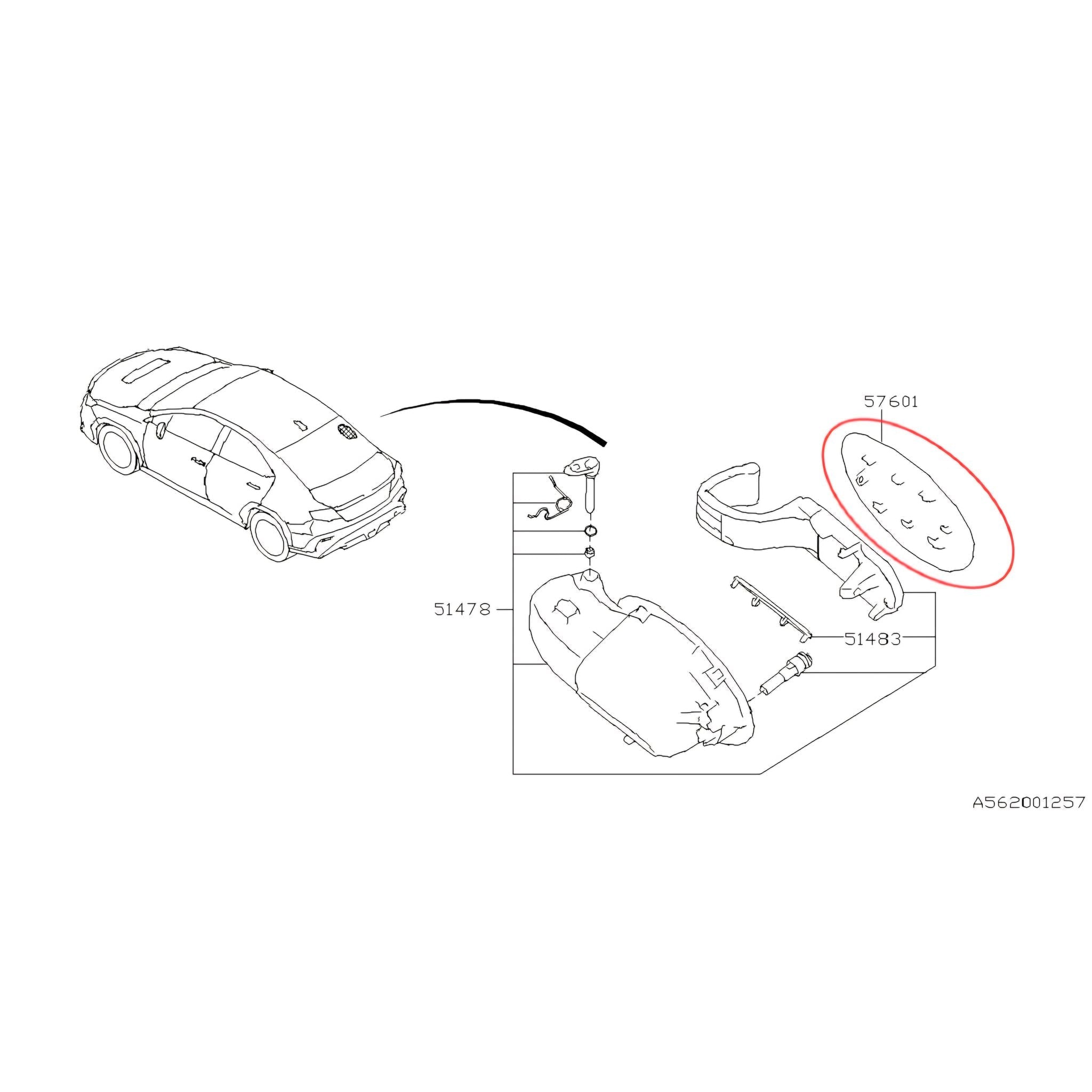 Subaru OEM Fuel Door 2022-2026 WRX | 57602VC010
