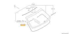 Subaru OEM Glass Seal Dam Rubber - Rear Back Impreza / WRX 2002-2007 / STI 2004-2007 | 65145FE000