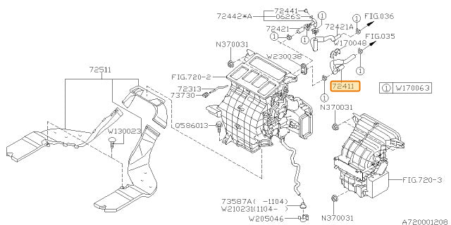 Subaru OEM Heater Hose (05-09 Legacy/Outback) | 72411AG100