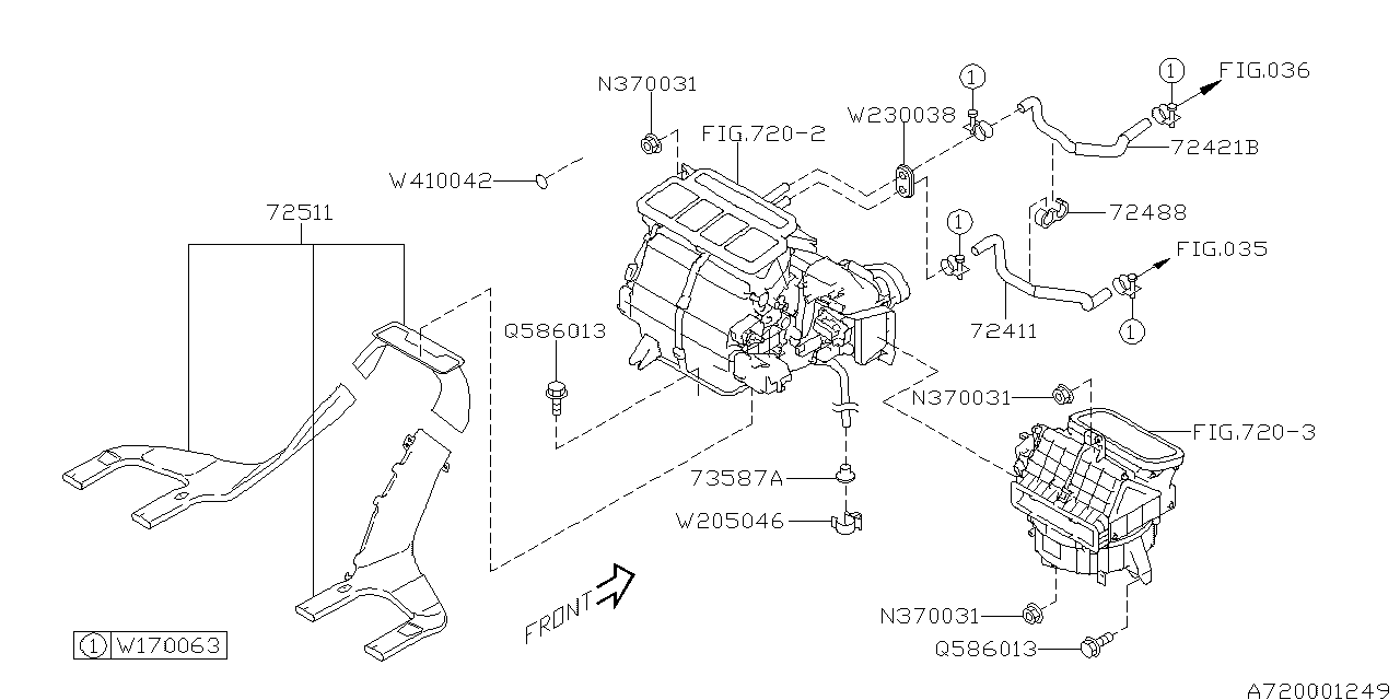 Subaru OEM Heater Hose - Inlet Forester 2011-2013 | 72411SC010