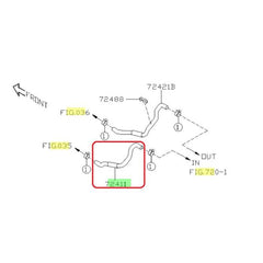 Subaru OEM Heater Hose - Inlet Subaru WRX 2015-2021 | 72411VA010